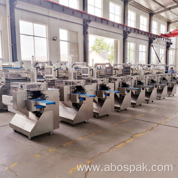 Automatic Down Paper Pizza Bread Pillow Packaging Machine